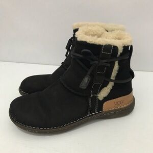 UGG Black and Tan Winter Boots